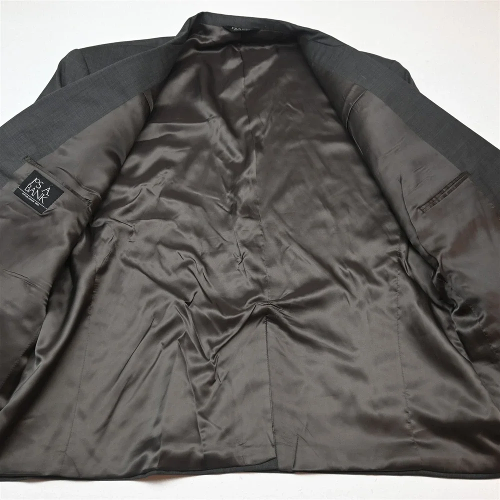 Jos A Bank 52S 42x28 Brown 100% Wool Mens Jacket Pants Suit
